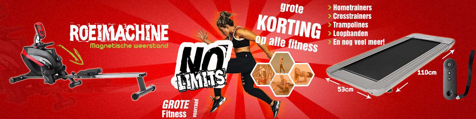 Grote korting op alle fitness!