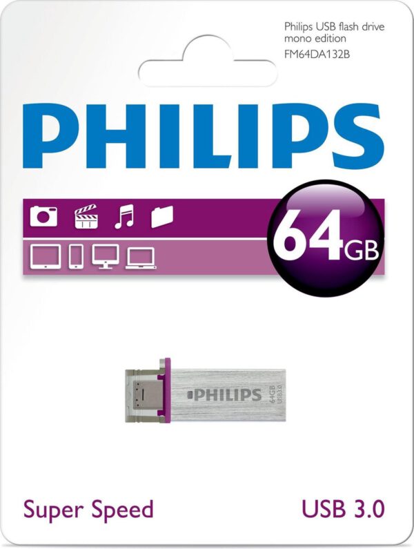 Philips USB stick / flash drive 64 GB Mono Edition FM64DA132B