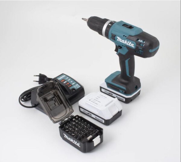 MAKITA HP488DWAE 18V KLOPBOOR-/SCHROEFMACHINE | 1 X 2.0 AH + LADER | IN KOFFER - Afbeelding 4
