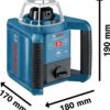 Bosch GRL 300 HV rotatie laser + afstandsbediening (RC 1) + houder (WM 4) + laser ontvanger (LR 1) set in koffer - Afbeelding 2