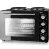 StarQ Compacte Oven 32 Liter Met 2 Kookplaten Zwart