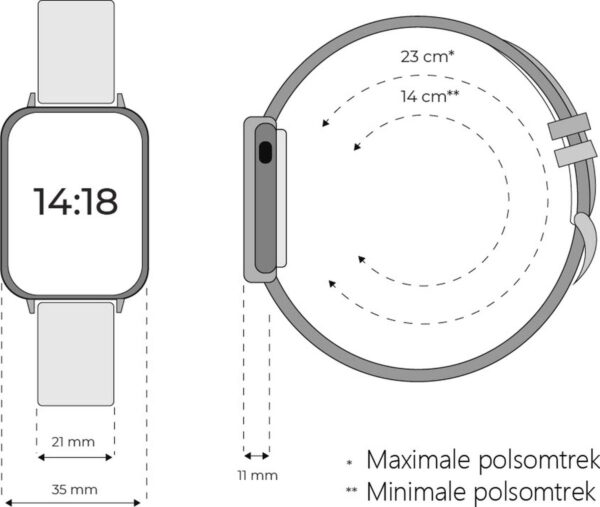 Denver Smartwatch - Extra Grote 1.7'' Display - Afbeelding 4