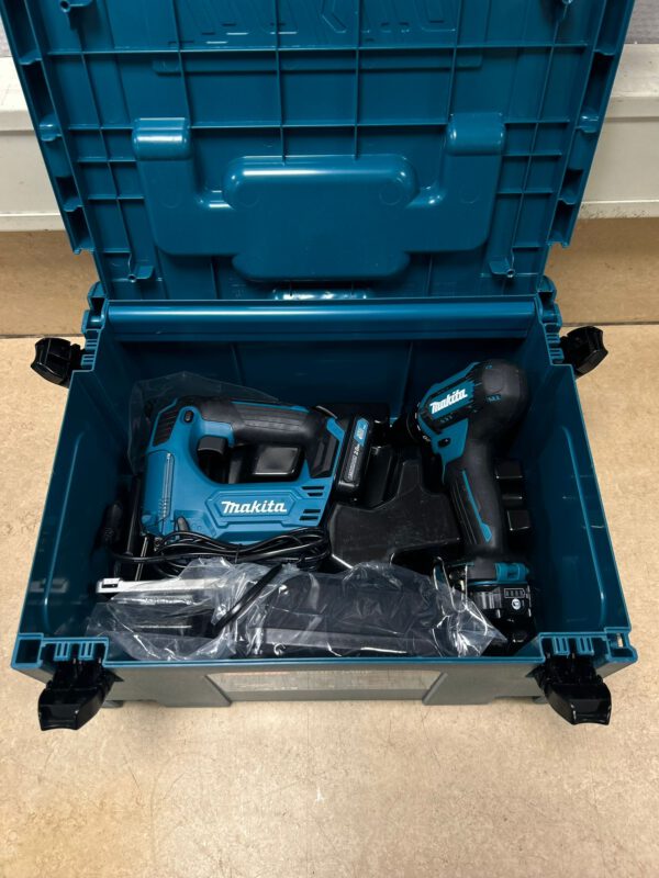 Makita combiset -Klopboor-/Schroefmachine + Accu Decoupeerzaag - + Koffer- 2 accu's - Afbeelding 15