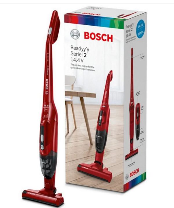 Bosch Serie 2 BBHF214R steelstofzuiger & elektrische bezem Zakloos Rood