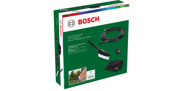 Bosch AQT Accessoire - Autoreinigingsset: 90°-spuitlans, wasborstel, verlengslang 6 m, microvezeldoek - Afbeelding 2