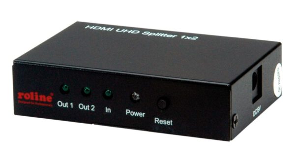 Roline 14.01.3585 HDMI splitter 3840 x 2160 p Black