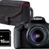 Canon EOS 2000D 18-55 DC + Cameratas + 16GB Geheugenkaart - Zwart