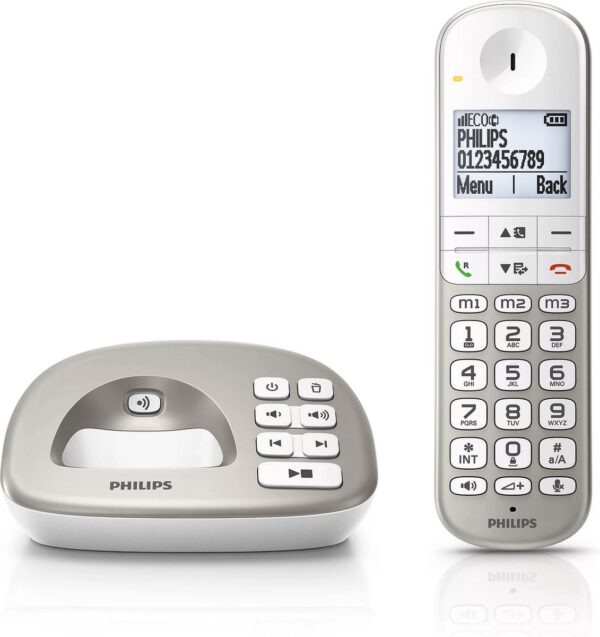 Philips Huistelefoon XL4951S/38 - Vaste Lijn - 1 Handset - Draadloos - met Antwoordapparaat - Handige Extra's voor Senioren - Wit - Afbeelding 3