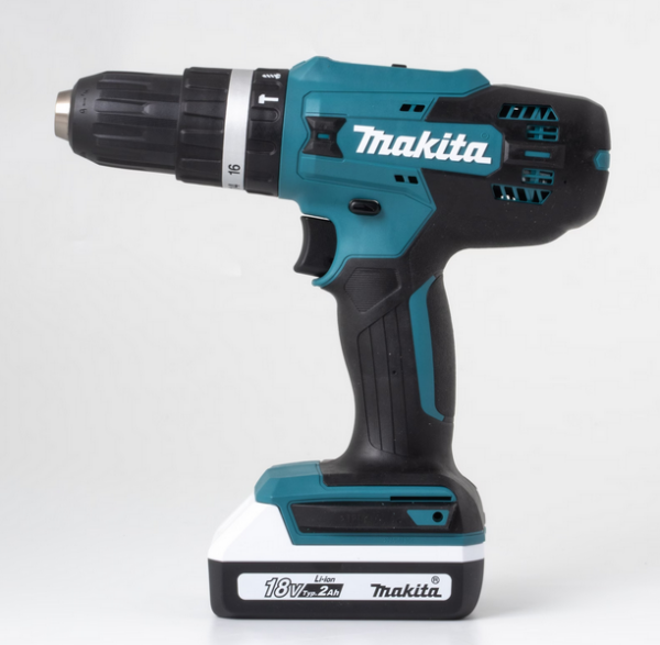 Makita accu klopboormachine HP488D006 + Makita bitset E-11829 60 stuks. - Afbeelding 3