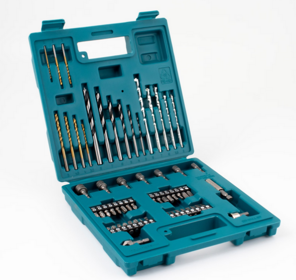 Makita accu klopboormachine HP488D006 + Makita bitset E-11829 60 stuks. - Afbeelding 2