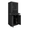 STIER computerkast met lade en deuren 1750x650x350mm zwart - Afbeelding 2