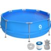 Avenli® Frame Pool Set 300 x 76 cm, Opzetzwembad rond, met pomp, blauw