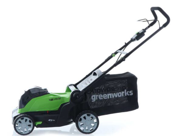 Snoerloze Elektrische Grasmaaier Greenworks G48LM41 48V - Snijbreedte 41 cm - Batterij 4Ah - Batterij 4Ah - Inclusief Batterij en oplader - Afbeelding 9