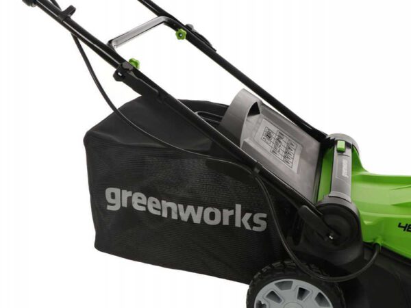 Snoerloze Elektrische Grasmaaier Greenworks G48LM41 48V - Snijbreedte 41 cm - Batterij 4Ah - Batterij 4Ah - Inclusief Batterij en oplader - Afbeelding 3