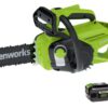 GREENWORKS Kettingzaag 48V + batterij 4 Ah + oplader