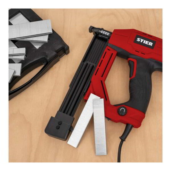 STIER TK-18 - 230V - Elektrische Combi Tacker met 400 Nagels en Klemmen - Afbeelding 2