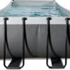 EXIT Black Leather zwembad 400x200x122cm met filterpomp - zwart