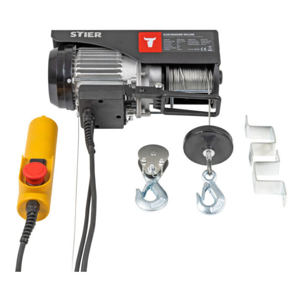 STIER - Elektrische Staalkabeltakel - Tot 999kg - 1600W - Afbeelding 2