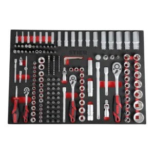 STIER Dopsleutelset 1/4'' 3/8'' 1/2'' 179-delig in schuiminlay