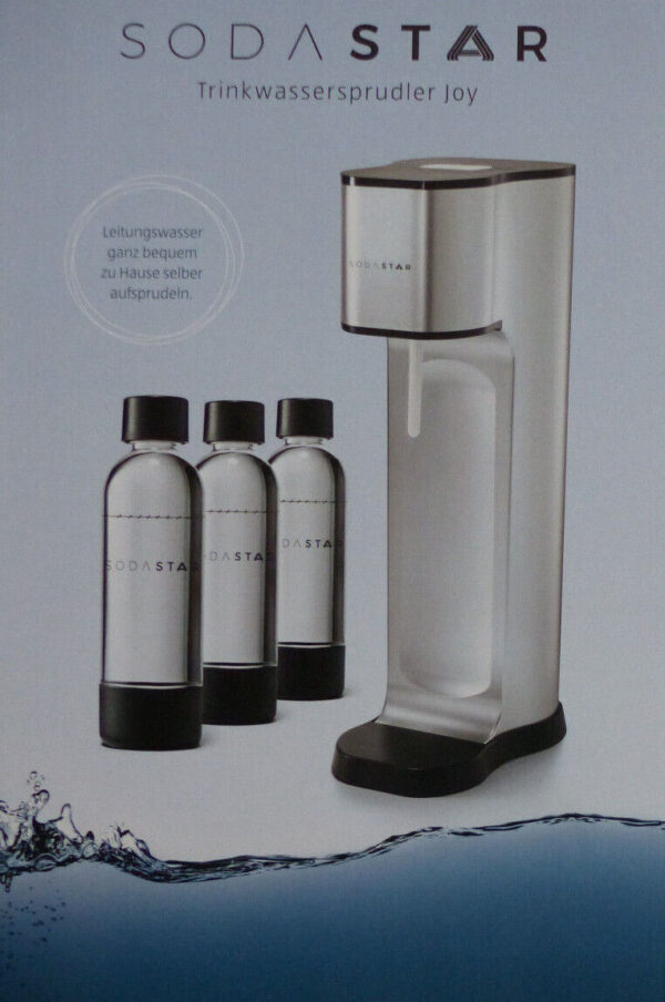 Sodastar Joy bruiswatertoestel met 3 x PET-flessen & - Zwart - Zilver - Afbeelding 3