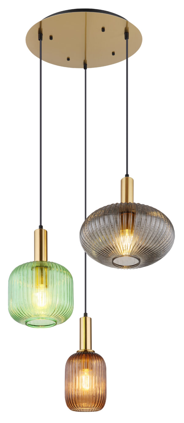 Globo Hanglamp Normy messing rond