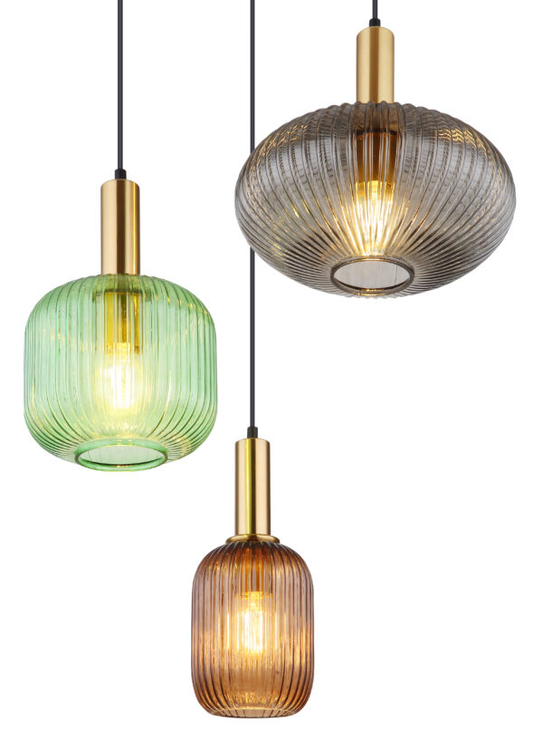 Globo Hanglamp Normy messing rond - Afbeelding 2