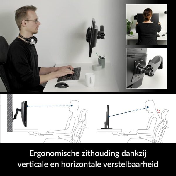 ARCTIC W1-3D - Monitorwandhouder met gasveer techniek - Afbeelding 4