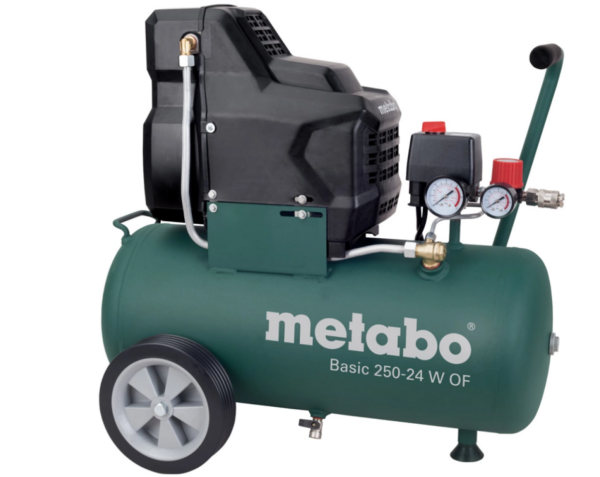 Metabo Basic 250-24 W OF olievrij compressor - 1500W - 8 bar - 24L - 100 l/min