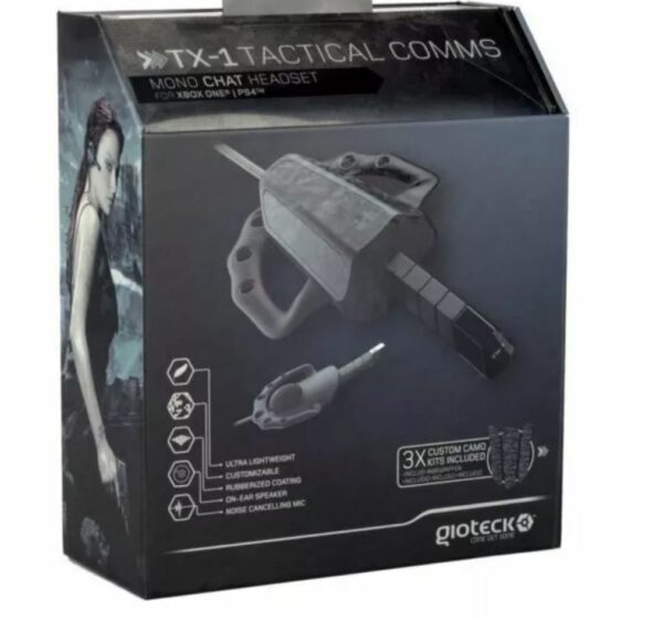 Gioteck TX-1 Tactical Chat Headset Mono Koptelefoon voor PS4, PS4 Pro, PSN en Xbox One