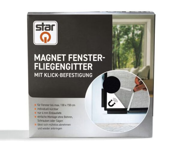 StarQ magnetisch raam-vliegengordijn met klikbevestiging