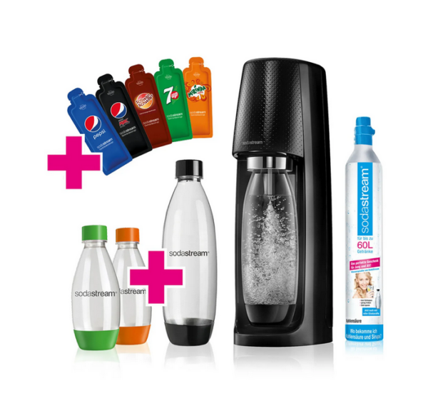 SodaStream Easy - Voordeelpack Zwart met 4 Flessen (zonder Pepsi-siroopmonsters) - Afbeelding 2