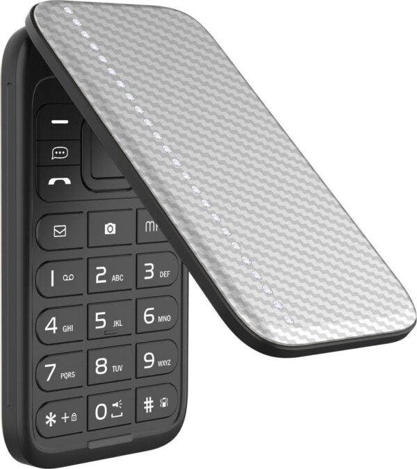 Energizer E282SCD 4G Smart Klaptelefoon (Zilver) - Afbeelding 2