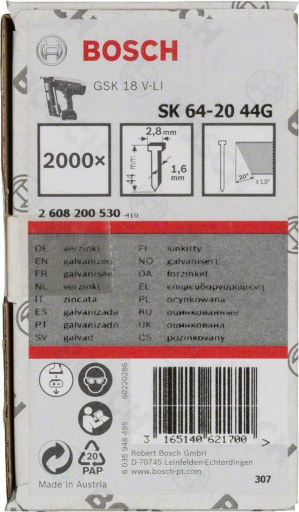Bosch SPIJKER SK64-20 44G - Afbeelding 2