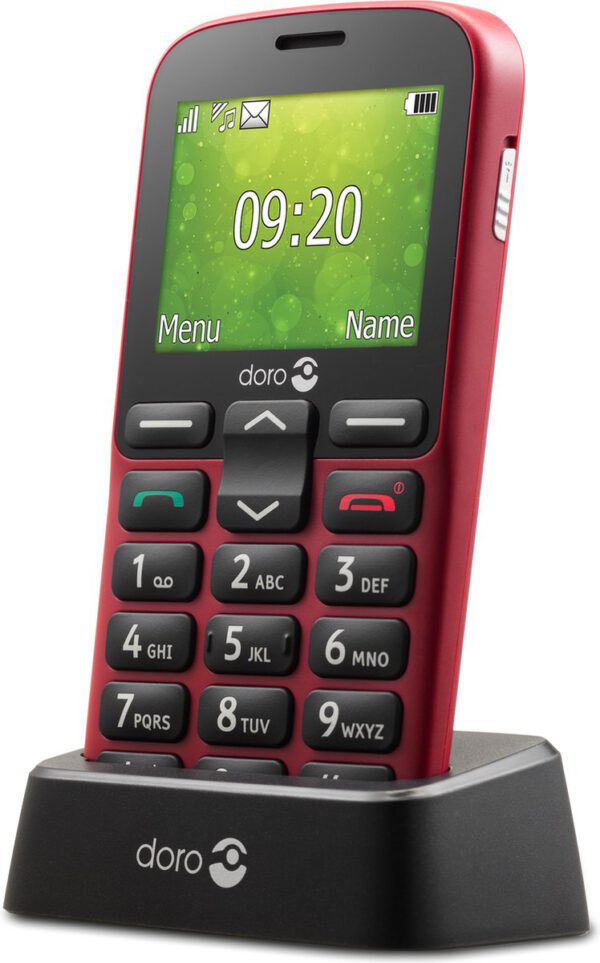 Doro 1381 - Eenvoudige Senioren GSM met Grote Toetsen (Rood) - Afbeelding 3