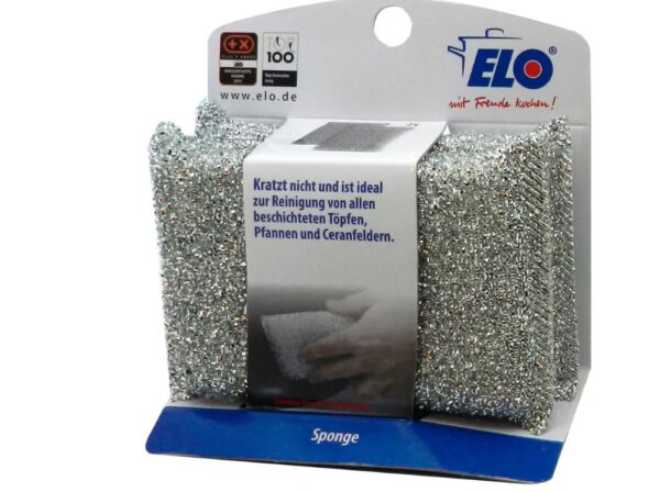 Elo Wastafel Spons Set van 2 zilver