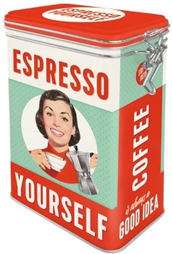 Espresso Yourself Bewaarblik, Met Beugelsluiting