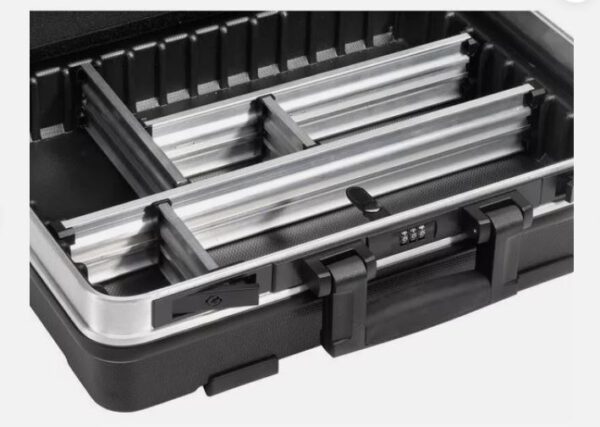 Werkzeugkoffer go, Werkzeugbox mit Rollen + Werkzeugtafeln, ohne Werkzeug, B&W - Afbeelding 2