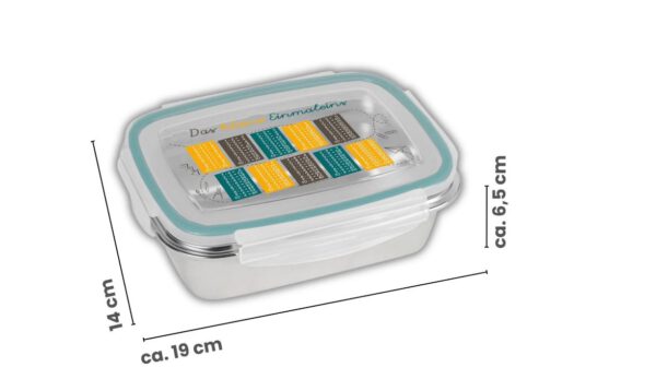 Broodtrommel klein 1x1, 850 ml - Afbeelding 2