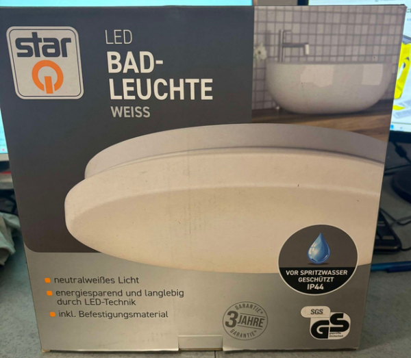 StarQ LED Bad-Deckenleuchte - Aluminium