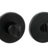 vrij-bezet rozet rond zwart (aluminium)