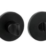 vrij-bezet rozet rond zwart (aluminium)