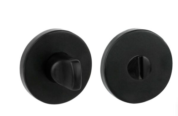 vrij-bezet rozet rond zwart (aluminium)