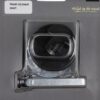 vrij-bezet rozet rond zwart (aluminium) - Afbeelding 2