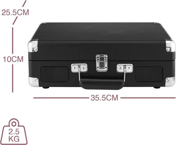 Crosley CR8005F-BK4chi Crosley Deluxe (Black) 2 Way Bluetooth,Eén maat,zwart - Afbeelding 4