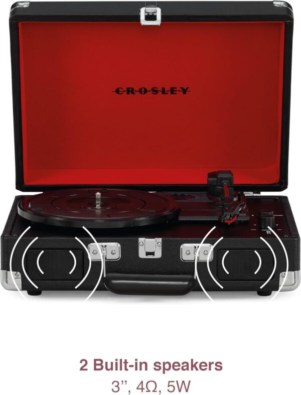 Crosley CR8005F-BK4chi Crosley Deluxe (Black) 2 Way Bluetooth,Eén maat,zwart - Afbeelding 2