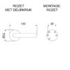 Deurkrukset Ankara rozet rond RVS look (messing) - Afbeelding 4