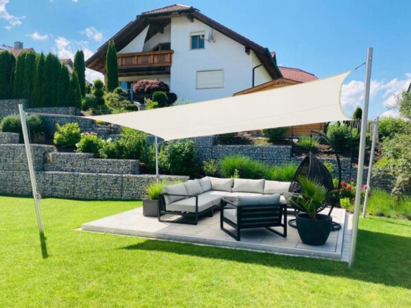 Tuin Zonnescherm - Zonnedoeken - Schaduwdoeken Voor Tuin & Balkon  - Rechthoek - Driehoek - Afbeelding 9