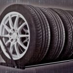 Wand opslagrek voor banden en velgen