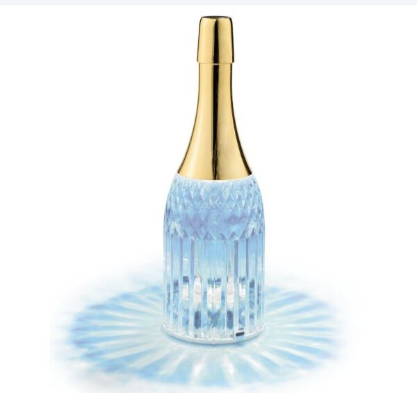 Tafellamp in Kristalloptiek met LED-lichteffect – Champagnefles