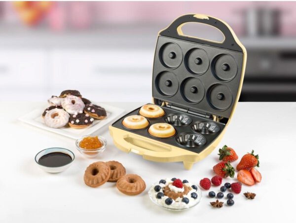 Bestron Cake Maker in tulbandvorm, wafelijzer voor 6 mini tulband cakes - Afbeelding 2